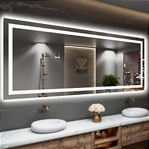 Espelho Decorativo Led Duplo Para Sala