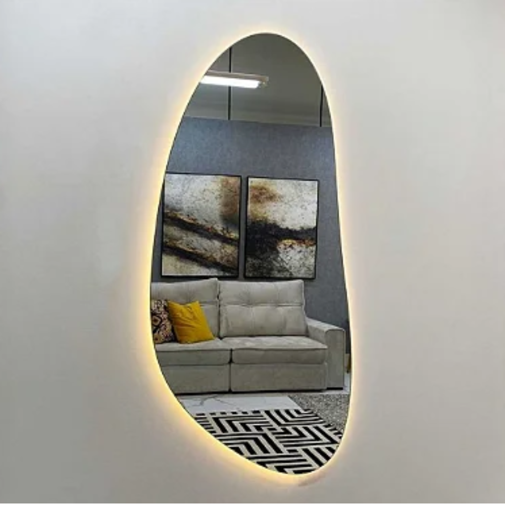 Espelho Orgânico  Irregular Com LED  e Sem LED